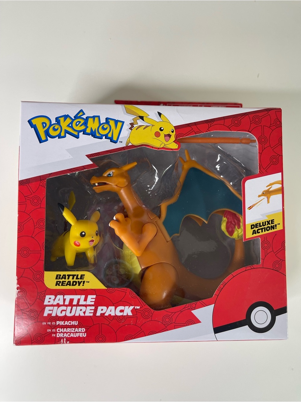 Pokemon Charizard & Pikachu Deluxe Action Battle Figure Pack Jazwares NEW